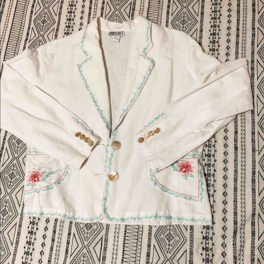 Floral Print Blazer Democracy